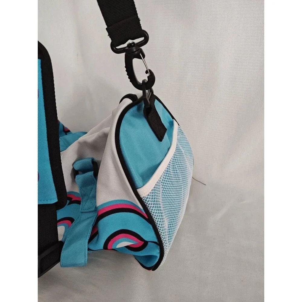 Bang Energy Drink‎ Promo Duffle Bag White Blue Pink Graphic Sporty Travel RARE!